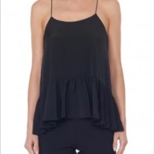 Tibi Black Silk Tank - Size 4